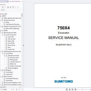 Link Belt 750X4 Service Manual WLSM7007-00LX