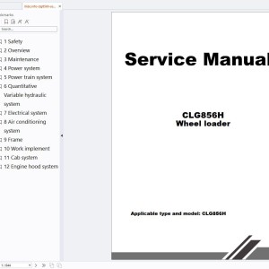 Liugong CLG856H Wheel Loader Service Manual