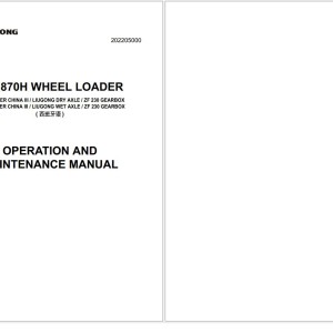 LiuGong CLG870H Operation Maintenance Manual 202205000 2022 ES