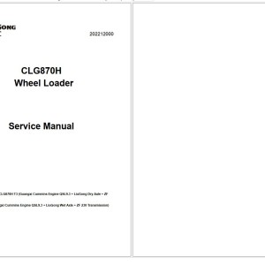 LiuGong CLG870H Service Manual 202212000 2022