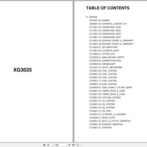 LS XG Series XG3025 Parts Catalog PDF
