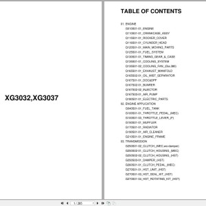 LS XG Series XG3032 XG3037 Parts Catalog PDF