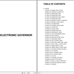 LS XJ Series XJ2025-Electronic governor Parts Catalog PDF