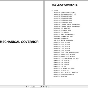 LS XJ Series XJ2025-Mechanical governor Parts Catalog PDF