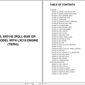LS XR3100 Series XR3135 XR3140 (with L3C19) Parts Catalog PDF