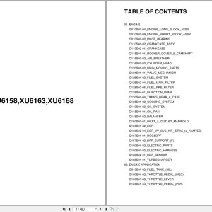 LS XU6100 Series XU6158 XU6163 XU6168 Parts Catalog PDF