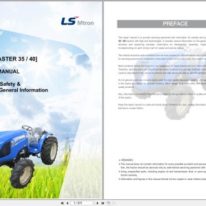 LS XG3135 XG3140 Tractor Diagram Service Manual PDF