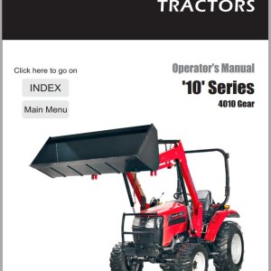 Mahindra 10 Series 4010 Gear Operator Manual
