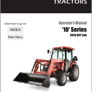 Mahindra 10 Series 6010 HST Cab Operator Manual