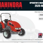 Mahindra 2525 4WD Operator Manual