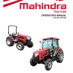 Mahindra 2555 HST Cab Operator Manual