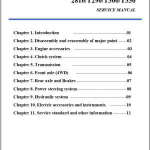 Mahindra 2810 T290 T300 T330 Service Manual