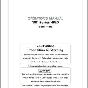 Mahindra 30 Series 4WD 4530 Operator Manual
