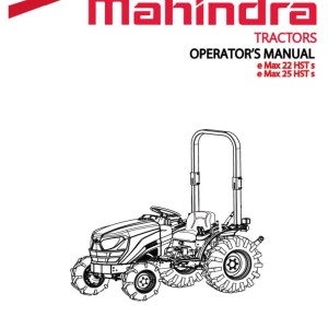 Mahindra eMax 22 25 HST Operator Manual
