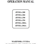 Mahindra JINMA-200 to JINMA-304A Operator Manual
