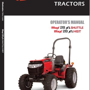 Mahindra Max 28XL Shuttle HST Operator Manual