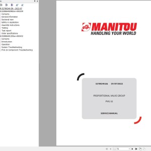 Manitou Proportional Valve Group PVG 32 Service Manual 52780246EN