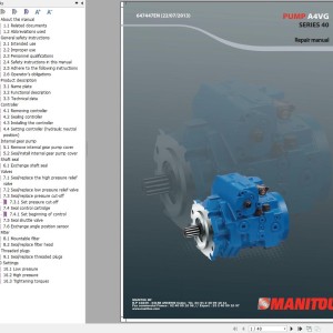 Manitou Pump A4VG Series 40 Repair Manual 647447EN