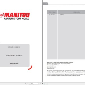 Manitou Radiocontrol Scanreco Repair Manual 647806EN