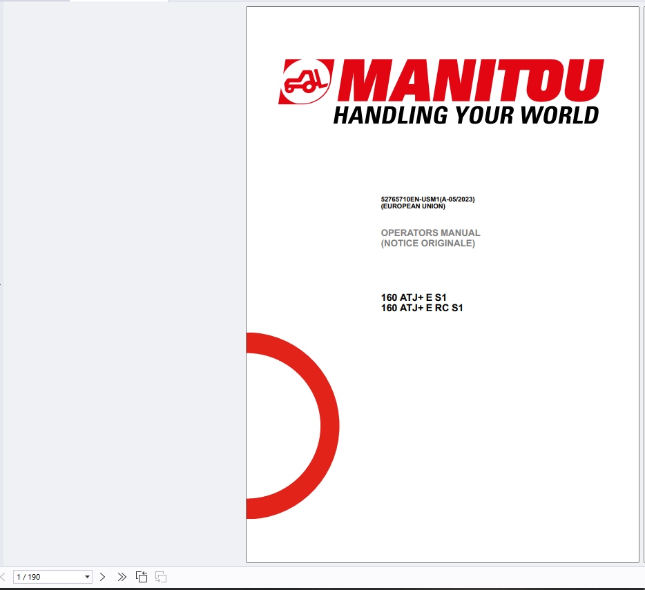 Manitou ATJ ATJS ATJE Series 5.22 GB Service Operator Part Manual Update 2024 (5)
