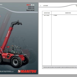 Manitou Forklift Package 15.8 GB PDF Parts Operator Service Manual