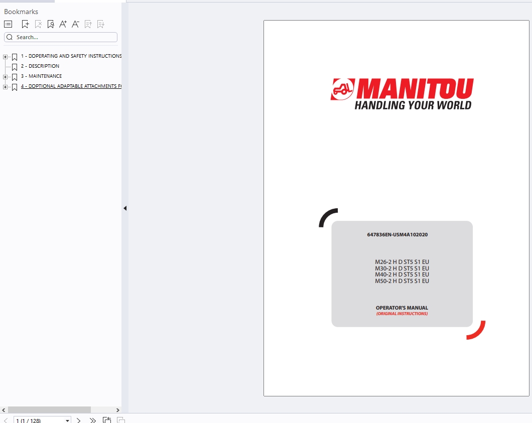 Manitou M M-X Series 2.51 GB Service Operator Part Manual Update 2024 (5)