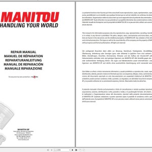Manitou MHT10120 MHT10160 Telehandler Repair Manual 647370EN 2012
