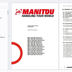 Manitou MRT 1645 400 75D ST5 S1 Service Manual 649293EN-USMG 2023