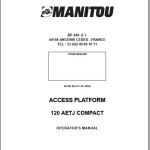 Manitou 120 AETJ Compact Operator's Manual 547362
