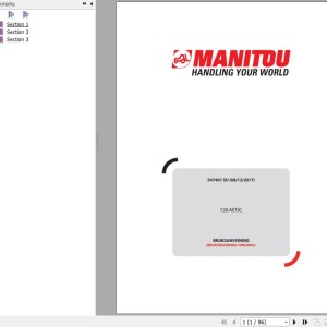 Manitou 120 AETJC Operator's Manual 547401 SU