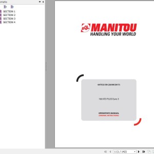 Manitou 160 ATJ PLUS Euro 3 Operator's Manual 647532