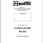 Manitou 165 ATJ Operator's Manual 547331