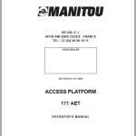 Manitou 171 AET Operator's Manual 547115