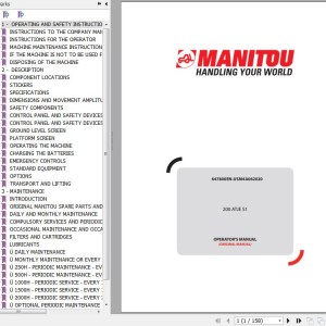 Manitou 200 ATJE S1 Operator's Manual 647800EN-USM4A062020