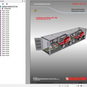 Manitou 180ATJST5S2 Instruction's Manual 52714755 FR EN