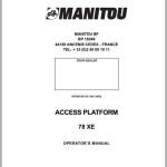 Manitou 78 XE Operator's Manual 547355