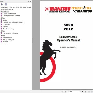 Manitou 850R 2012 Operator's Manual 917397H