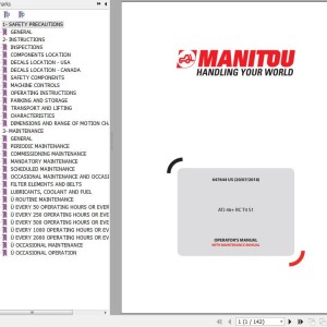 Manitou ATJ 46+ RC T4 S1 Operator's Manual 647644 US