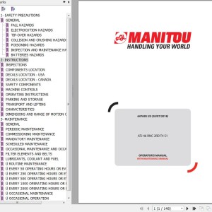 Manitou ATJ 46 RNC 2RD T4 S1 Operator's Manual 647695 US