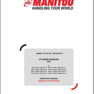 Manitou CH4 Cylinder Handler Operator's Manual 648993 EN US AU