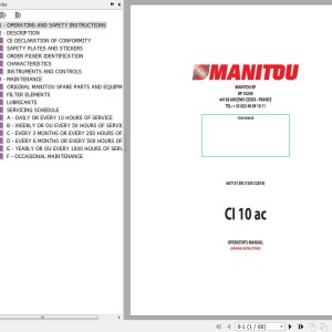 Manitou CI 10 ac Operator's Manual 647131 EN