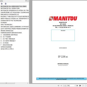 Manitou EP22Mac User Manual 647345 PL