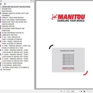 Manitou M26-2 D ST5 S1 EU To M50-4 D ST5 S1 EU Operator's Manual 647835EN-USM1A102020