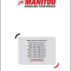 Manitou MHT-X790104JST3AS1 To MHT1490129MST4S1 Platforms Manual 648913 EN