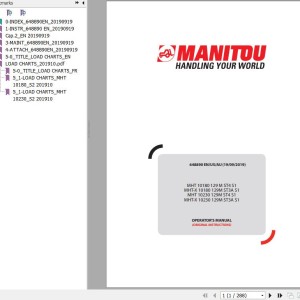 Manitou MHT 10180 129M ST4 S1 To MHT-X 10230 129M ST3A S1 Operator's Manual 648890 EN