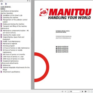 Manitou MI 20 D K ST5 S1 MI 25 D K ST5 S1 MI 30 D K ST5 S1 MI 35 D K ST5 S1 Operator's Manual 647852EN-USM1B122021