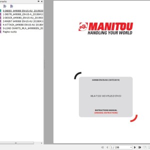Manitou MLA-T533 145 V PLUS D ST4 S1 Operator's Manual 649080 EN US AU