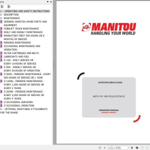 Manitou MLT-X 741 140V PLUS D ST3A S2 Operator's Manual 647833EN-USM2A122020