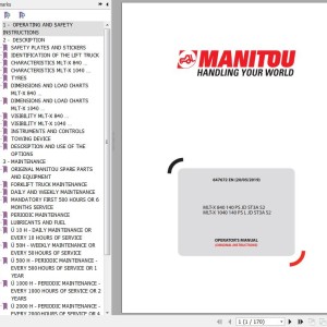 Manitou MLT-X 840 140 PS JD ST3A S2 MLT-X 1040 140 PS L JD ST3A S2 Operator's Manual 647672 EN