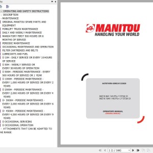 Manitou MLT-X 841 145 PS+Y ST3A S1 MLT-X 1041 145 PS+L Y ST3A S1 Operator's Manual 647874EN-USM2A122020